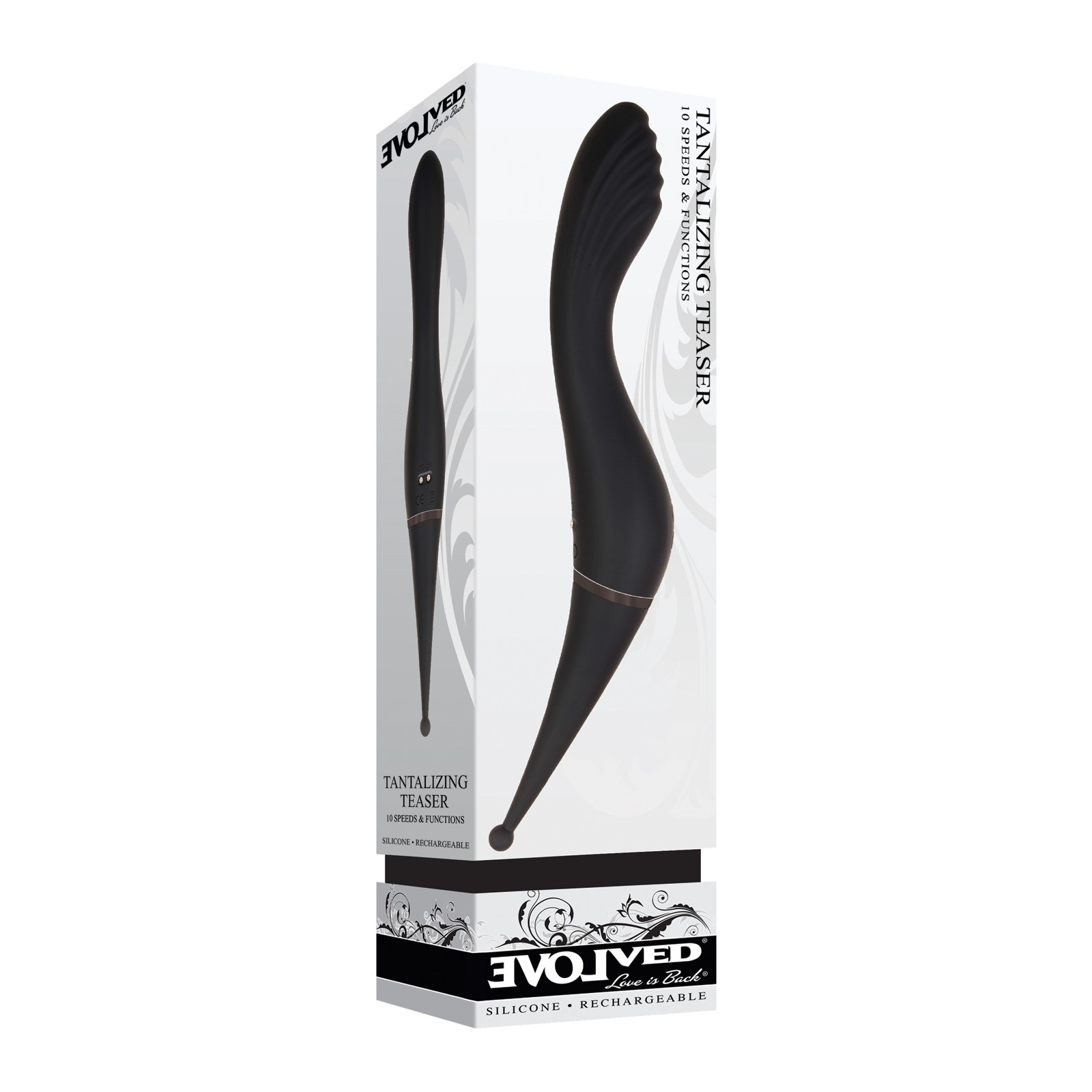 Evolved Tantalizing Teaser Vibrador de Doble Punta Negro