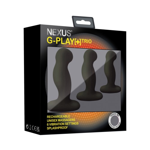 Nexus G Play Trio Rechargeable Massagers in Black