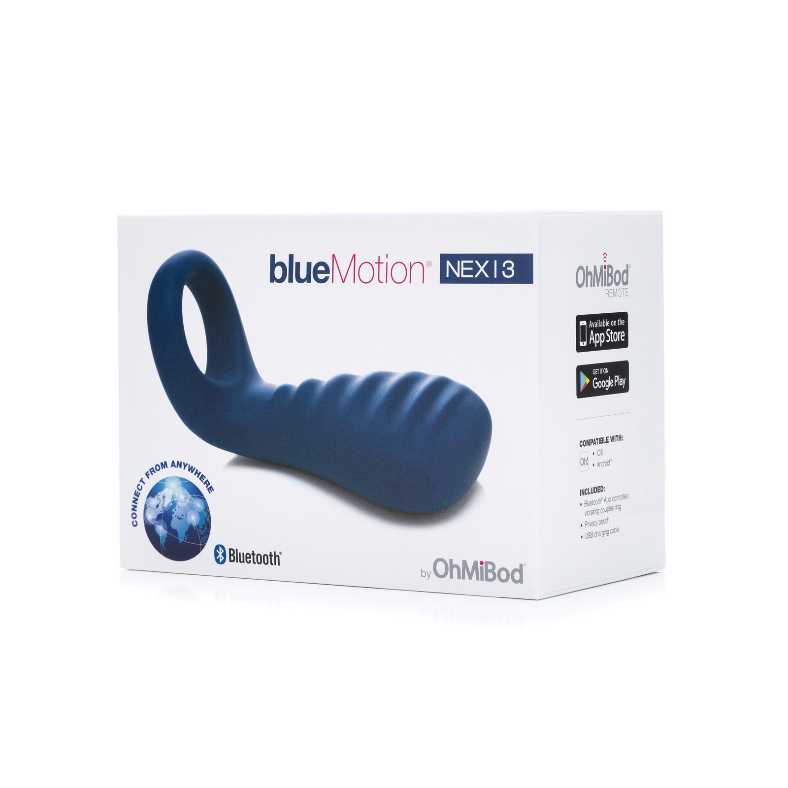 Anillo de Pareja Bluetooth OhMiBod Blue Motion Nex 3 - Azul Cobalto