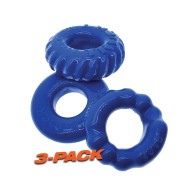 Kit de 3 Anillos de Cock Oxballs Bonemaker Azul