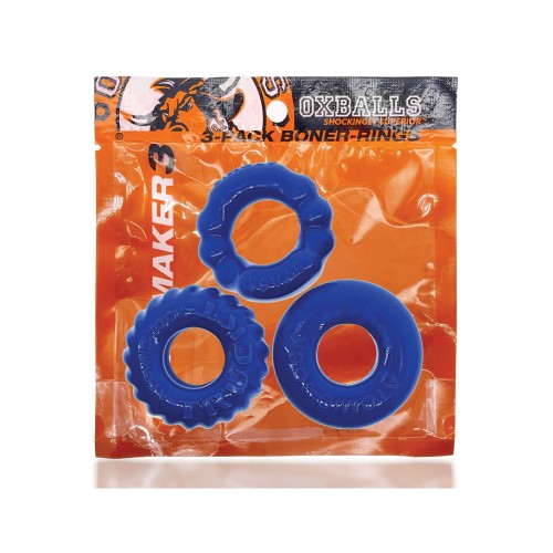 Kit de 3 Anillos de Cock Oxballs Bonemaker Azul