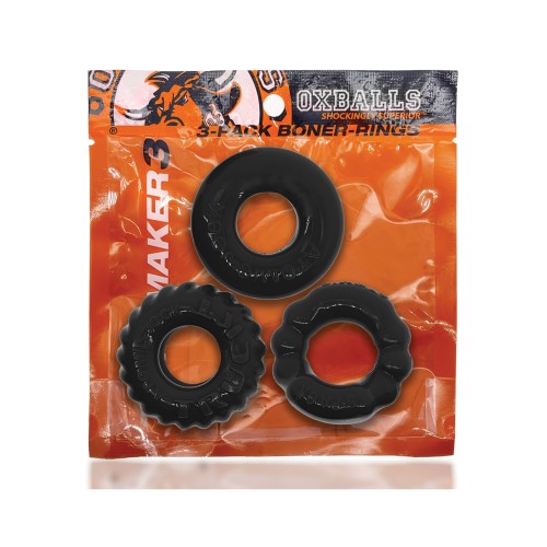 Bonemaker 3 Pack Cockring Kit for Enhanced Pleasure