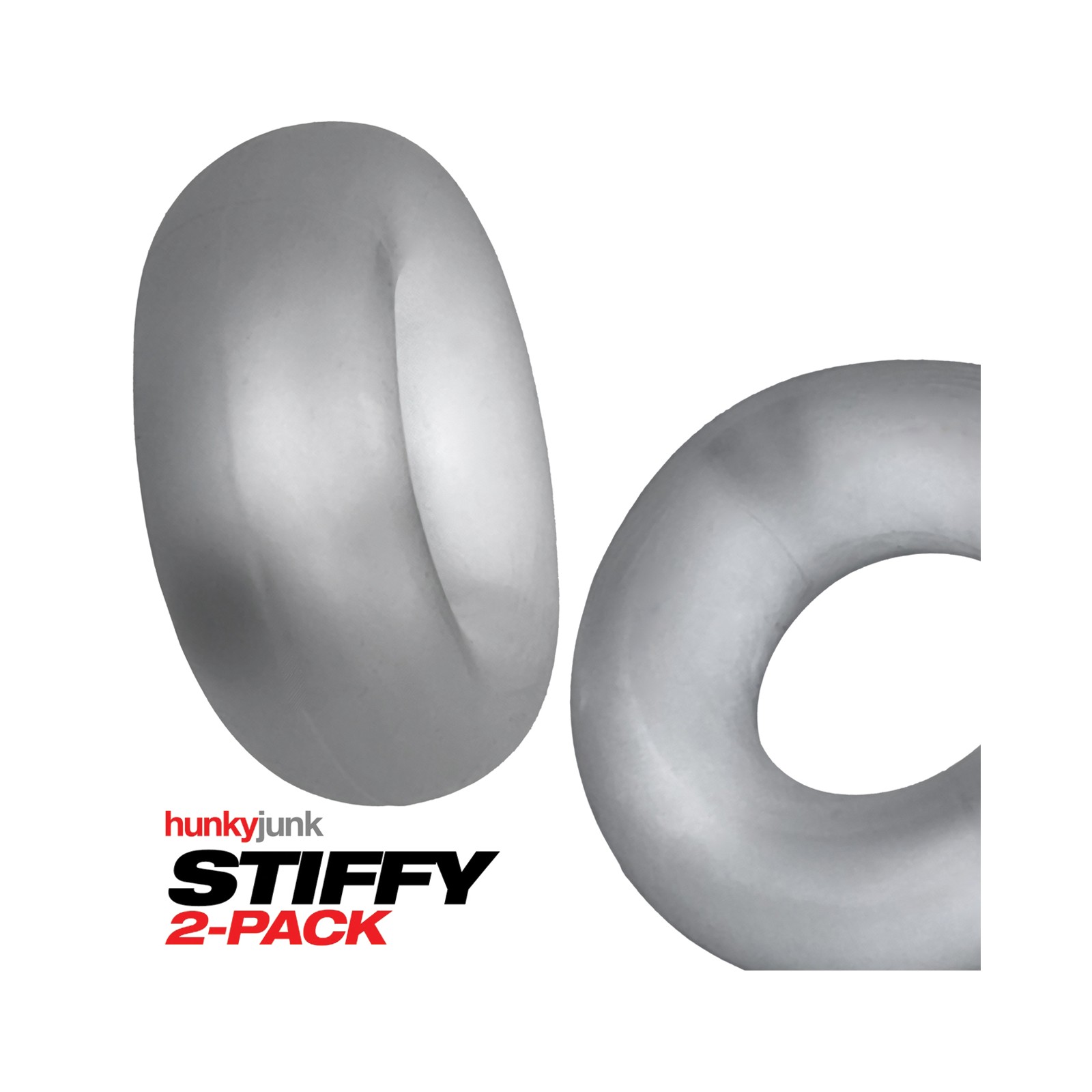 Hunky Junk Stiffy 2 Pack Cockrings Clear Ice