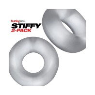 Hunky Junk Stiffy 2 Pack Cockrings Clear Ice