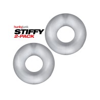 Hunky Junk Stiffy 2 Pack Cockrings Clear Ice