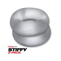 Hunky Junk Stiffy 2 Pack Cockrings Clear Ice