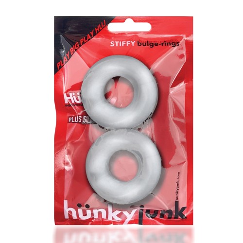 Hunky Junk Stiffy 2 Pack Cockrings Clear Ice