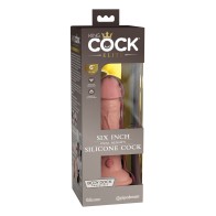 Dildo de Silicona King Cock Elite de 6" Claro