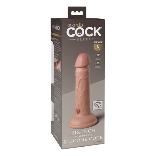 Dildo de Silicona King Cock Elite de 6" Claro