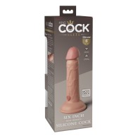 Dildo de Silicona King Cock Elite de 6" Claro