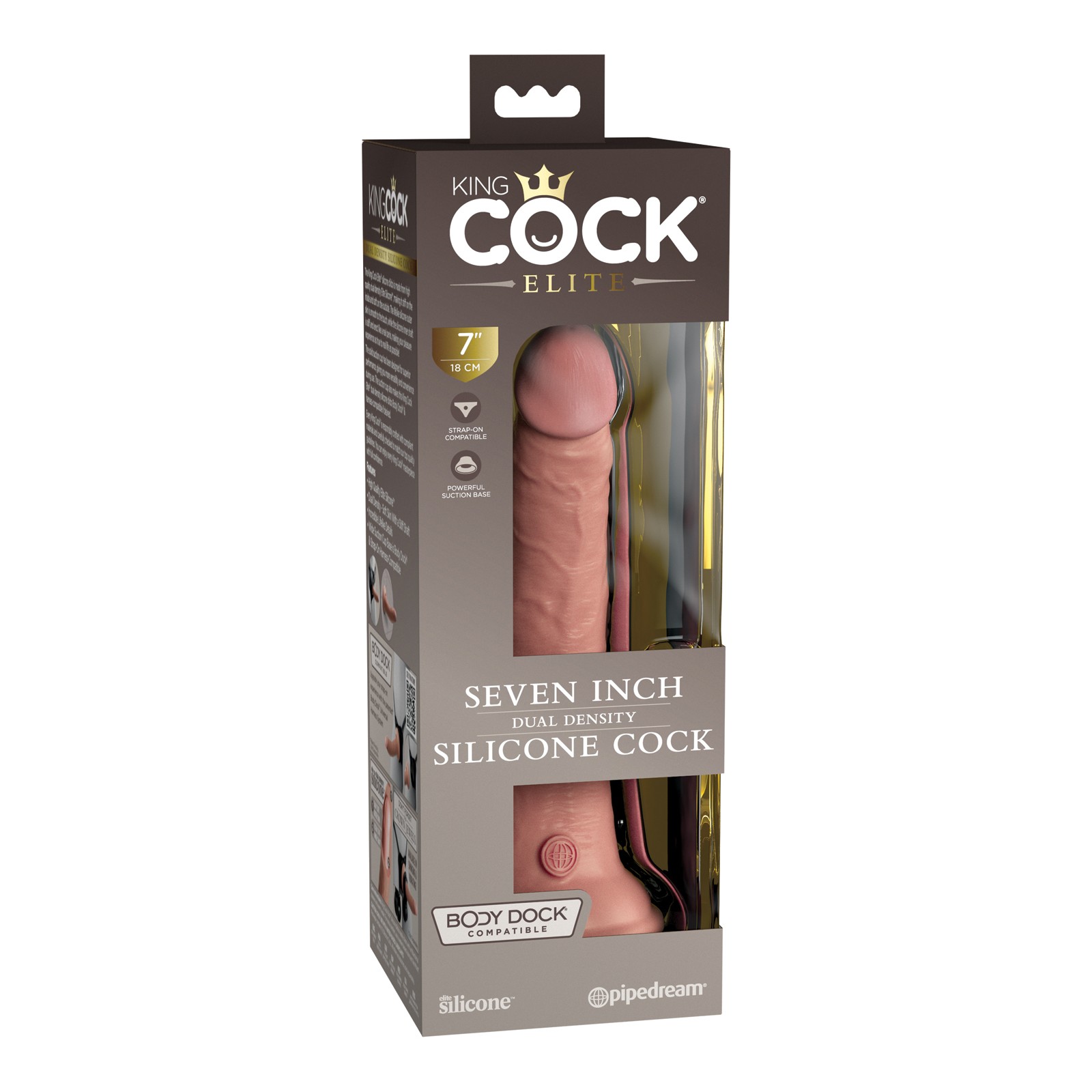 Dildo de Doble Densidad King Cock Elite para Placer Realista