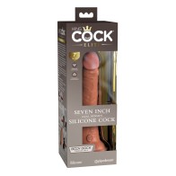 Dildo de Silicona de Densidad Dual King Cock Elite 7"