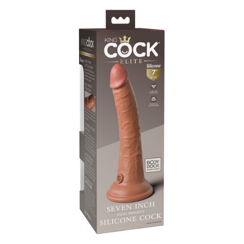 Dildo de Silicona de Densidad Dual King Cock Elite 7"