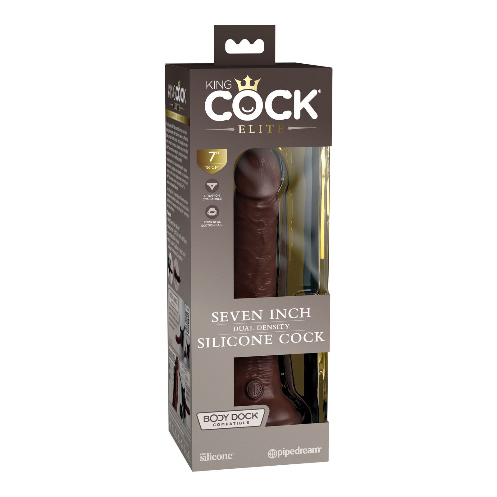 King Cock Elite 7" Dual Density Cock for Realistic Pleasure