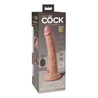 King Cock Elite Dildo de 7 Pulgadas Vibrante con Control Remoto