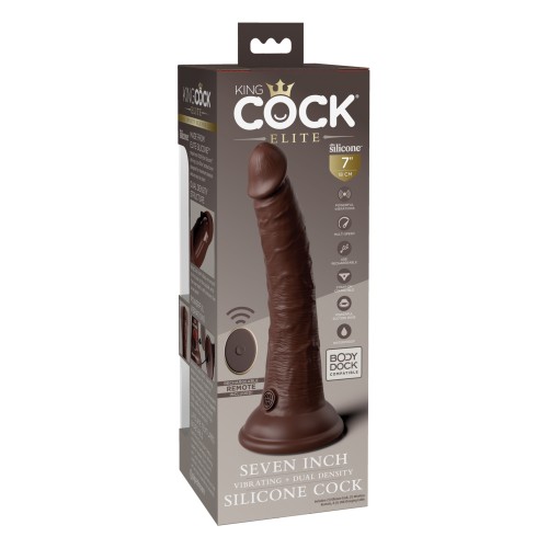 Pene Vibrante de Densidad Dual King Cock Elite con Control Remoto