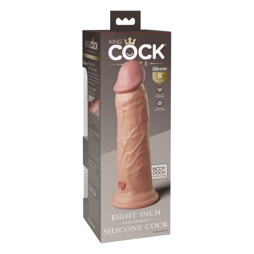 King Cock Elite 8 Dual Density Silicone Cock Light