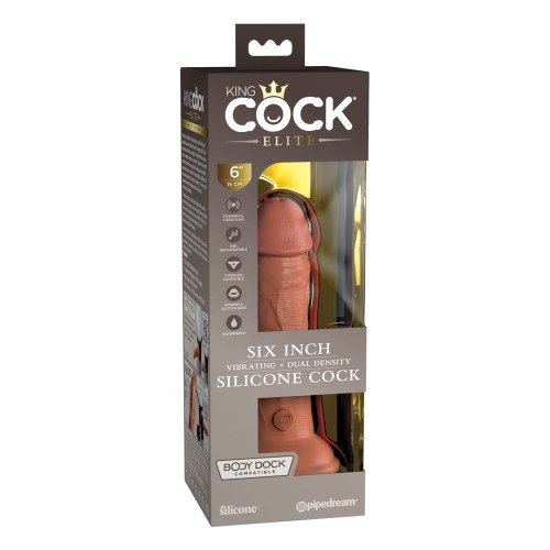 Dildo Vibrador de Silicona King Cock Elite Beige