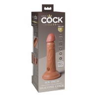 Dildo Vibrador de Silicona King Cock Elite Beige