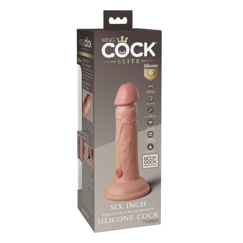 King Cock Elite 6" Vibrating Cock for Realistic Pleasure