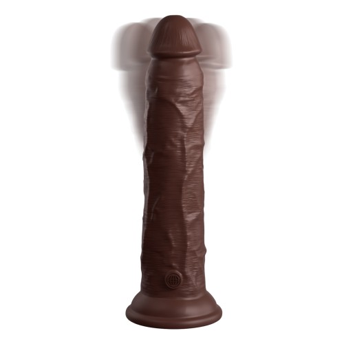 Dildo Vibrador de Silicona Doble Densidad King Cock Elite Marrón