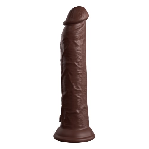 Dildo Vibrador de Silicona Doble Densidad King Cock Elite Marrón