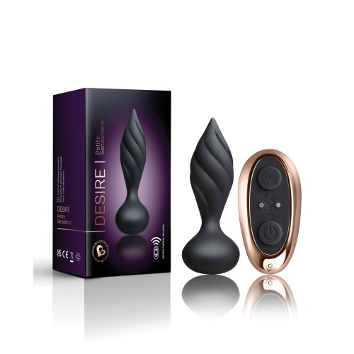 Plug de Deseo Rocks Off Petite Sensations con Control Remoto en Negro