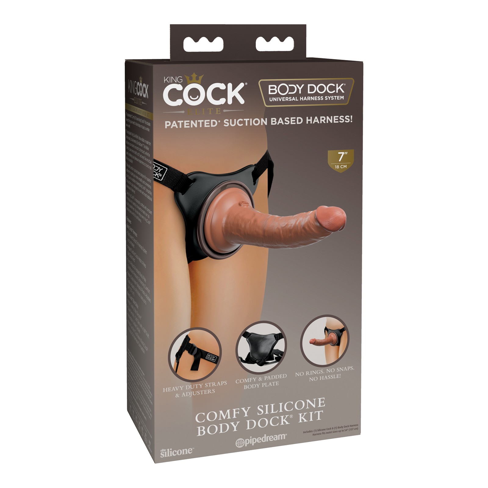 King Cock Elite Comfy Silicone Body Dock Kit