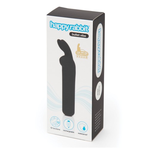 Happy Rabbit Rechargeable Bullet Black - Intense Clitoral Vibes