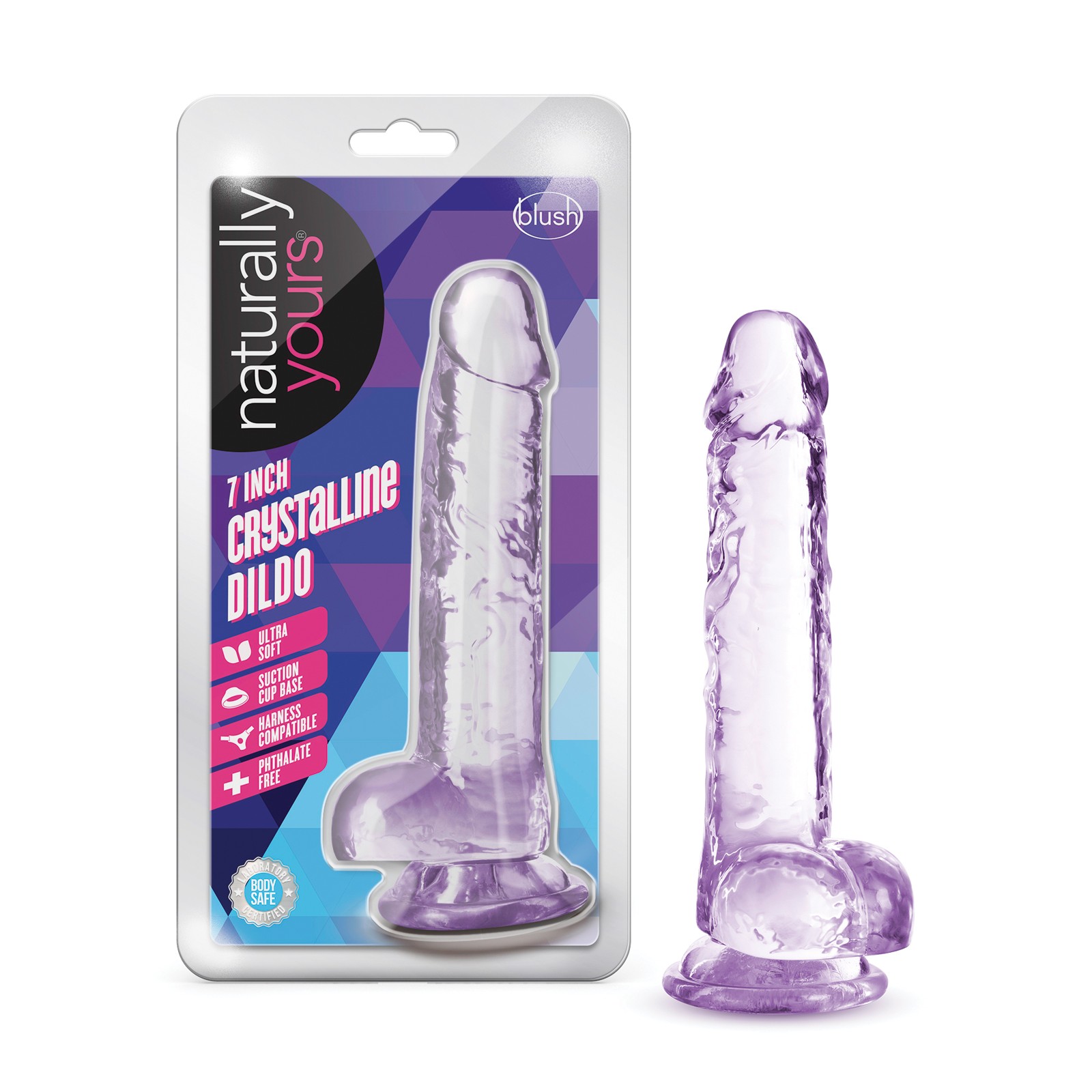 Blush Naturally Yours 7" Dildo Amethyst