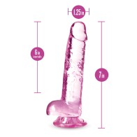 Blush Naturally Yours 7 Inch Crystalline Dildo Rose