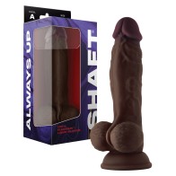 Shaft Model A Flexskin Liquid Silicone Dong - Mahogany