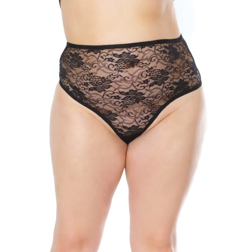 Stretch Lace High Waist Thong for Elegant Allure