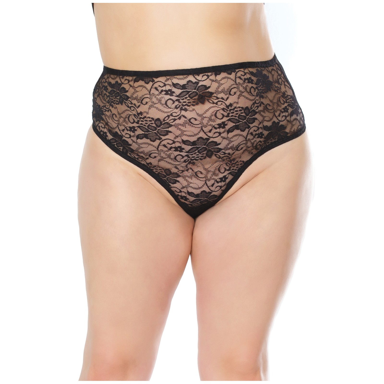 Stretch Lace High Waist Thong for Elegant Allure