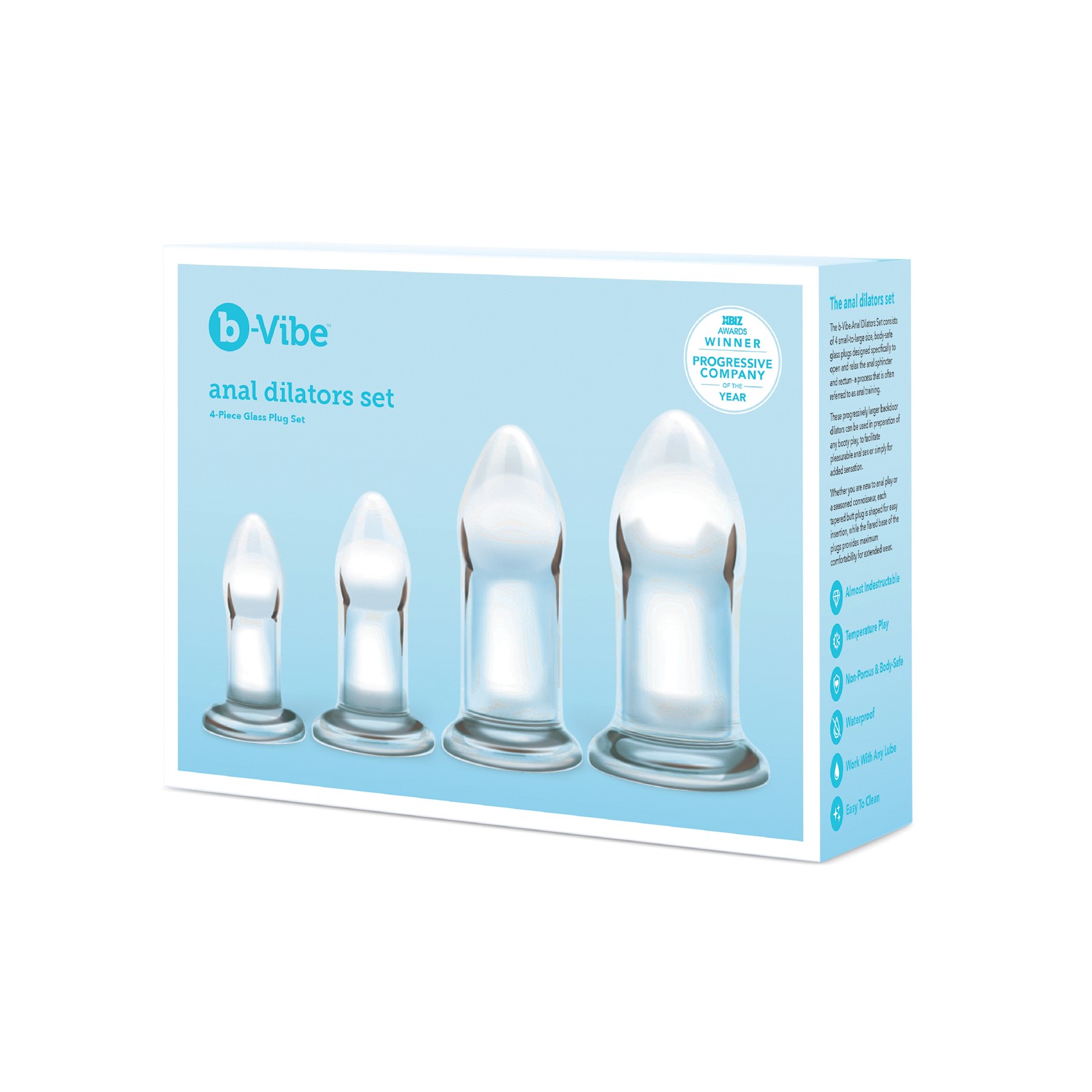 b-Vibe Glass Anal Dilator Set