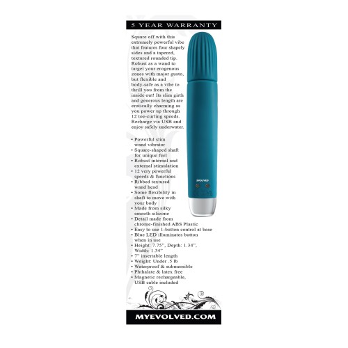 Evolved Super Slim Wand Teal - 12 Speeds