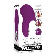 Vibrador de Dedo Evolved Succionador Para Ti Púrpura