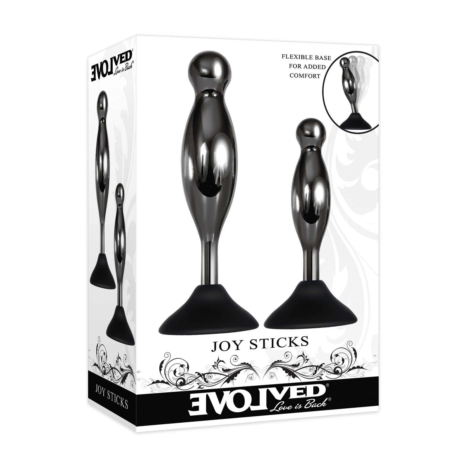 Evolved Joy Sticks 2 pc Plug Set - Black Chrome