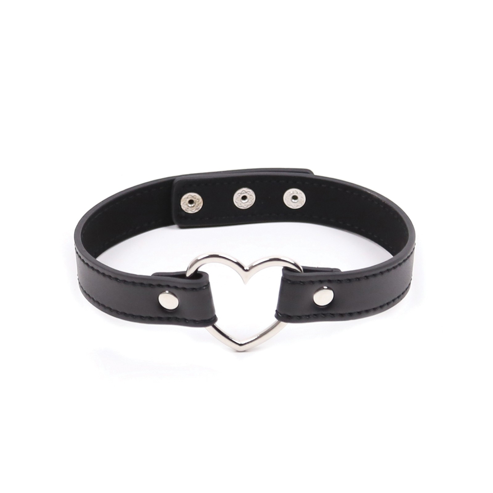 Collar Conector Corazón Plesur PVC Negro