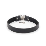 Plesur PVC Heart Locking Collar Black