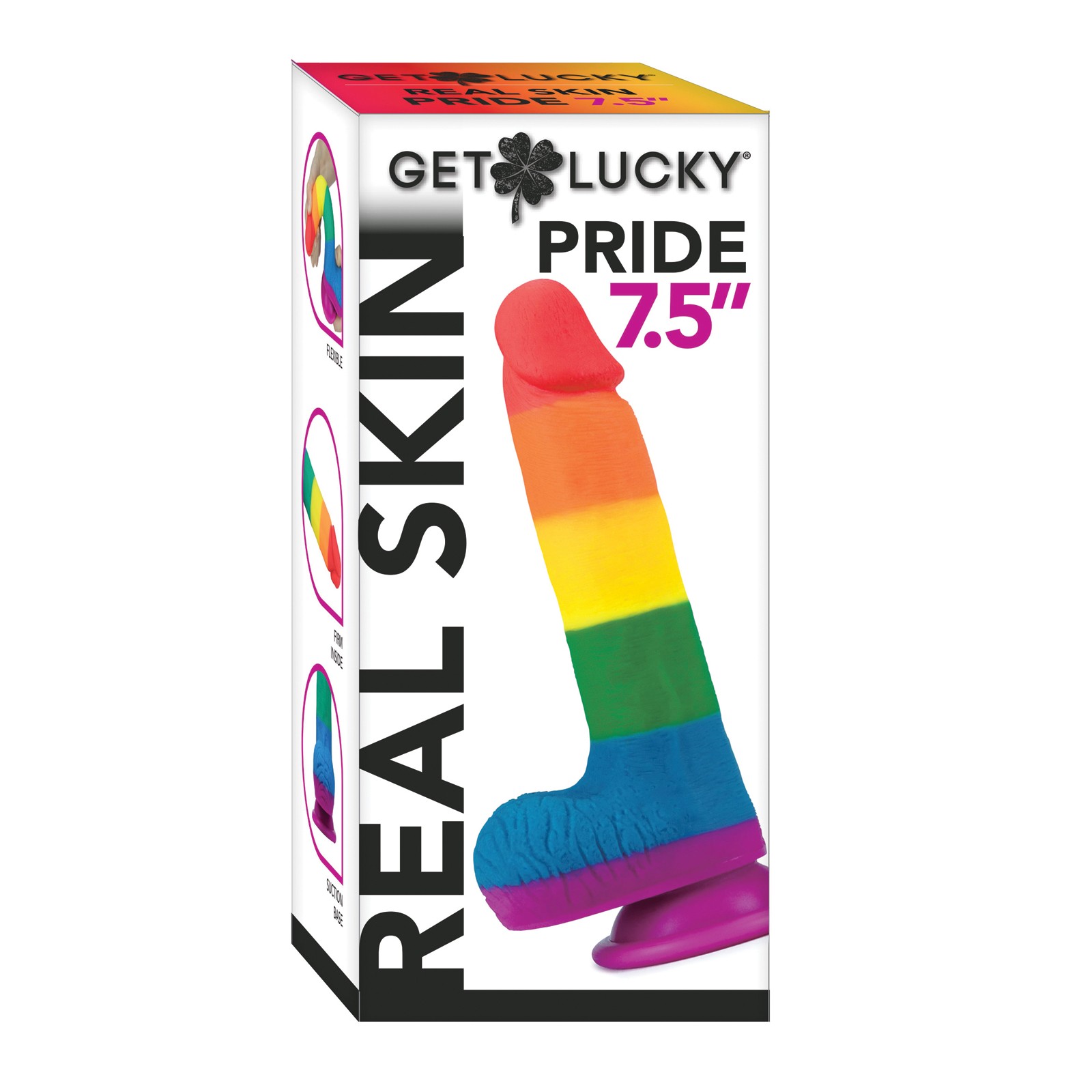 Get Lucky 7.5 Inch Real Skin Series Pride Rainbow