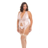 Merrywidow de Taza Suave Noah con Tirantes y G-String - Peach Whip 1X/2X