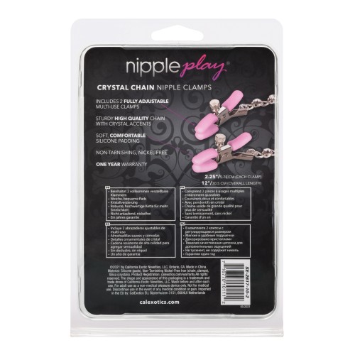 Adjustable Nipple Clamps with Crystal Chain