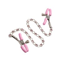 Adjustable Nipple Clamps with Crystal Chain