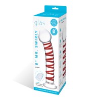 Dildo de Cristal Mr. Swirly de 8 Pulgadas para Estimulación del Punto G