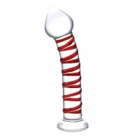 Mr. Swirly 8-Inch Glass Dildo for G-Spot Stimulation