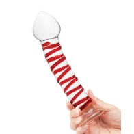 Mr. Swirly 8-Inch Glass Dildo for G-Spot Stimulation