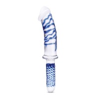 Dildo de Cristal Doble de 11" con Mango