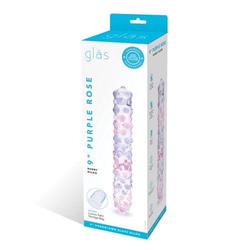 Dildo de Cristal Nubby de 9" para Estimulación Intensa