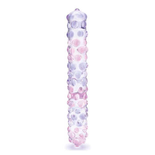 Dildo de Cristal Nubby de 9" para Estimulación Intensa